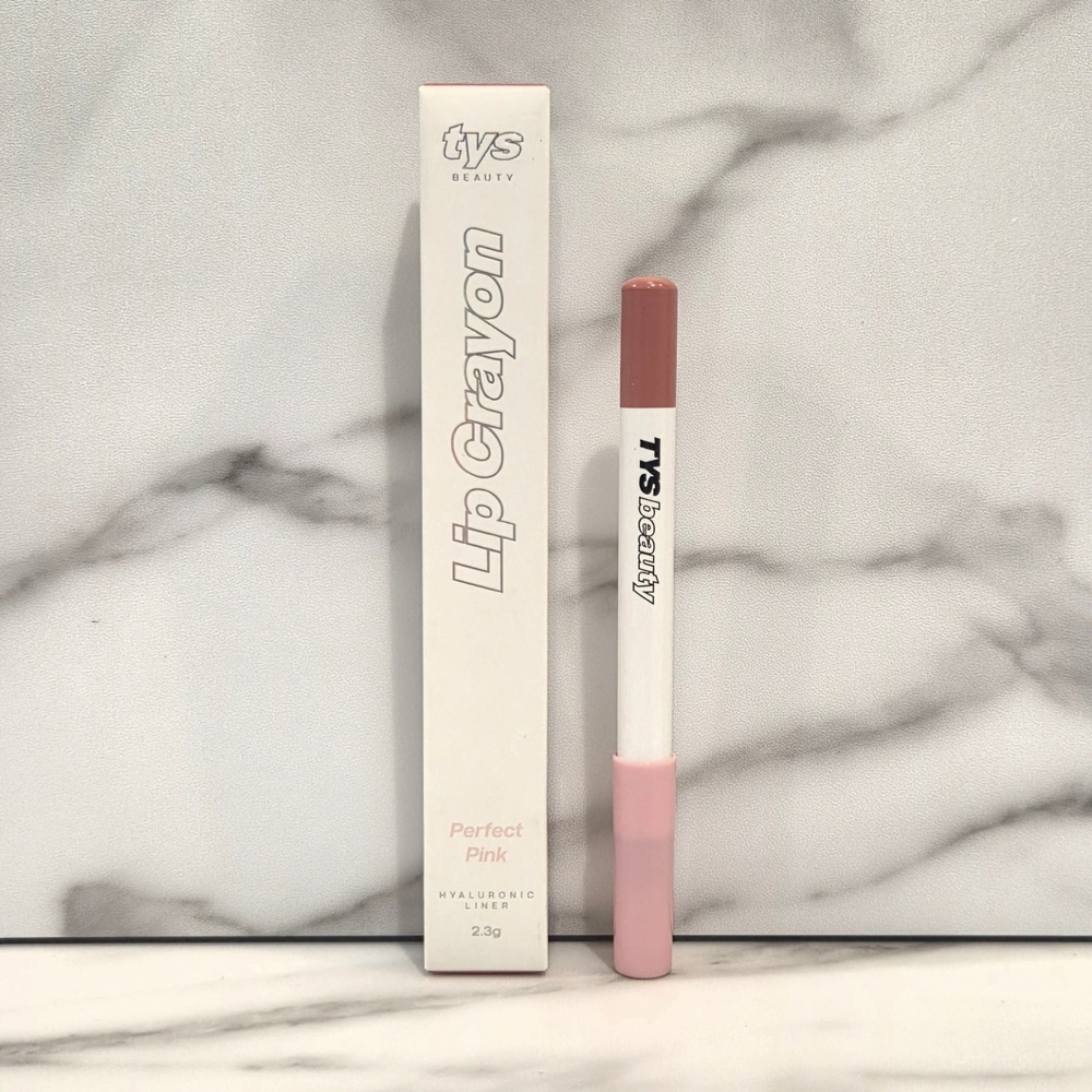 TYS Beauty Lip Crayon Hyaluronic Liner in Perfect Pink (Neutral Pink) NEW IN BOX